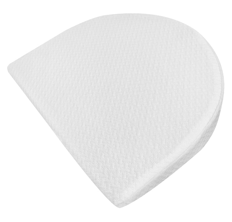 Moon Organic Universal Bassinet Wedge Pillow, White Half Moon, 13-Degree Incline