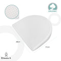 Moon Organic Universal Bassinet Wedge Pillow, White Half Moon, 13-Degree Incline