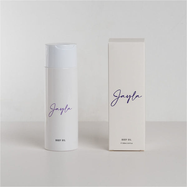 Jayla Body Oil Halcyon Lightweight Moisturizing Grapeseed, Coconut and Argan Oils Floral Powdery Fragrance 200 ml