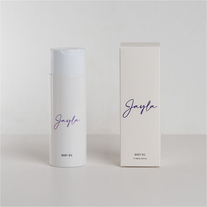 Jayla Body Oil Halcyon Lightweight Moisturizing Grapeseed, Coconut and Argan Oils Floral Powdery Fragrance 200 ml