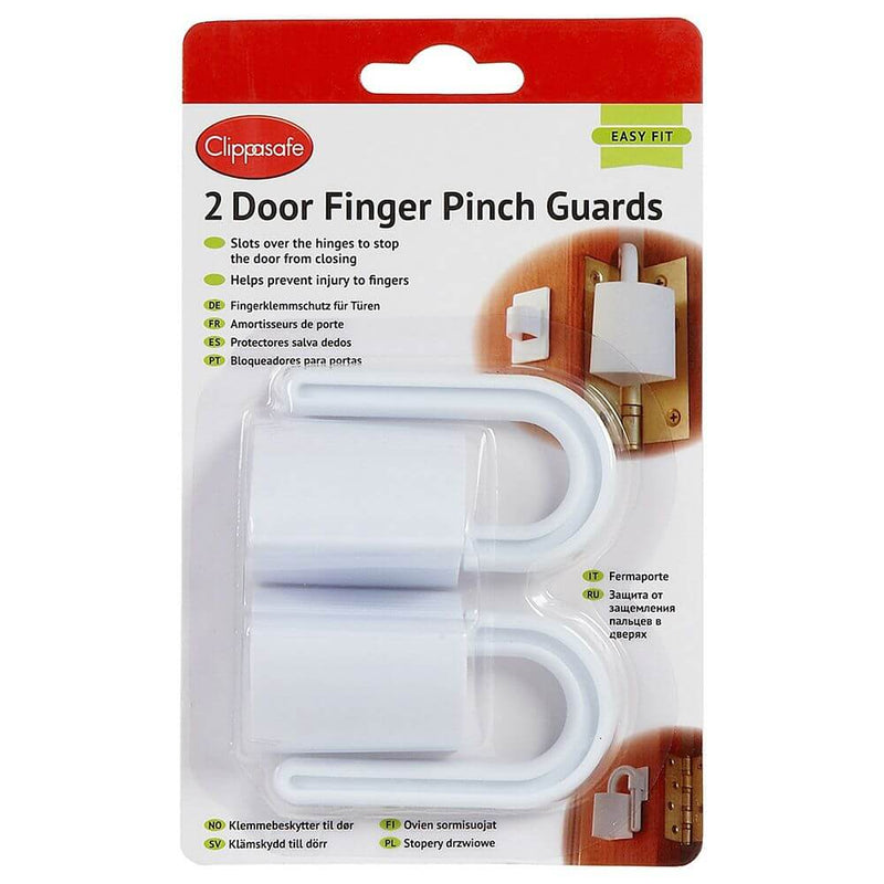 Clippasafe Door Finger Pinch Guards, Hinge-Mounted Safety Guards, White, 2 Pieces