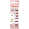Sally Hansen Salon Effects Press-On Nails 431 Miss Bliss Short Squoval Mauve Glitter French 30 Nails