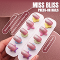 Sally Hansen Salon Effects Press-On Nails 431 Miss Bliss Short Squoval Mauve Glitter French 30 Nails