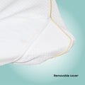 Moon Organic First Baby Pillow White, Memory Foam, Hypoallergenic Cotton Cover