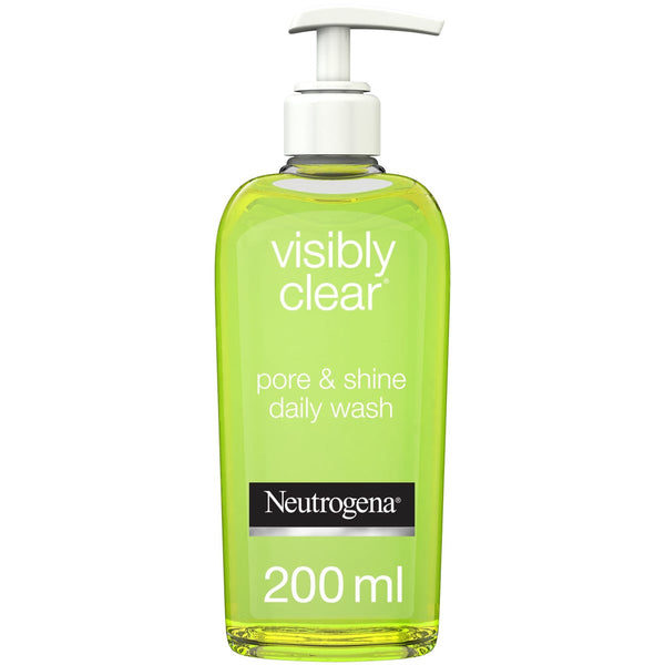 Neutrogena Visibly Clear Pore & Shine Wash Facial Cleanser Salicylic Acid 200ml