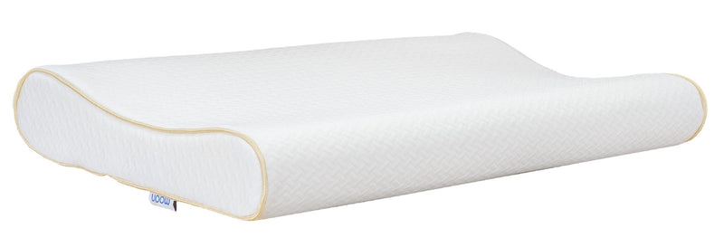 Moon Organic Toddler Pillow, White Organic Cotton Cover, Hypoallergenic Down Alternative Fill