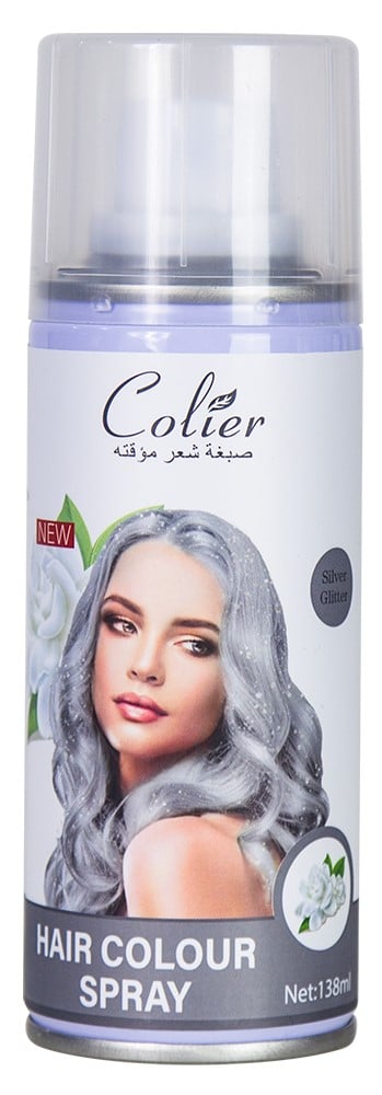 Colier Hair Colour Spray Temporary Silver Glitter