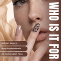 Sally Hansen Salon Effects Press-On Nails Medium Oval Holographic Pink Black Tip Going Wild