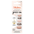 Sally Hansen Salon Effects Press-On Nails Medium Oval Holographic Pink Black Tip Going Wild
