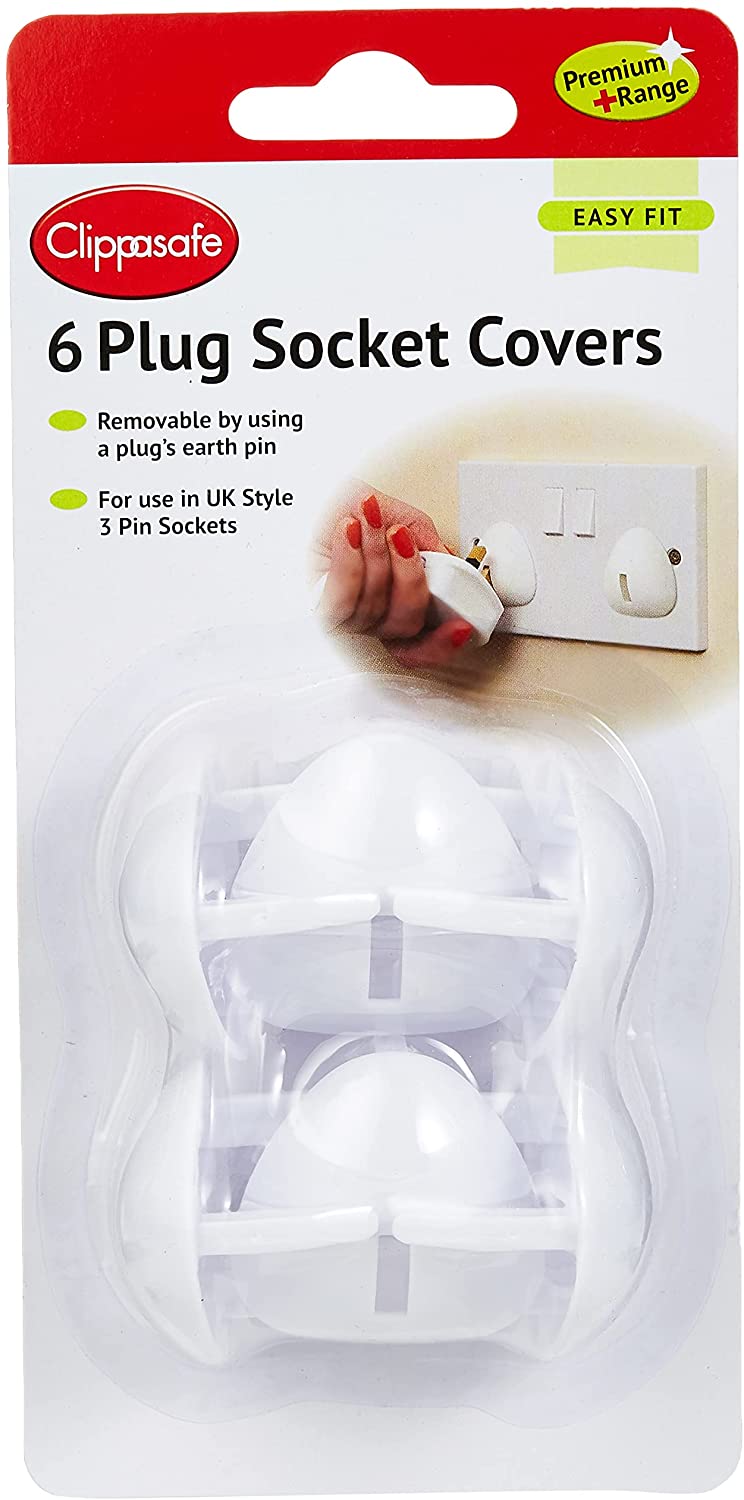 Clippasafe Style 3 Pin Plug Socket Covers White