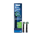 Oral-B Cross Action Electric Toothbrush Replacement Heads Angled Bristles Black 2 Pieces