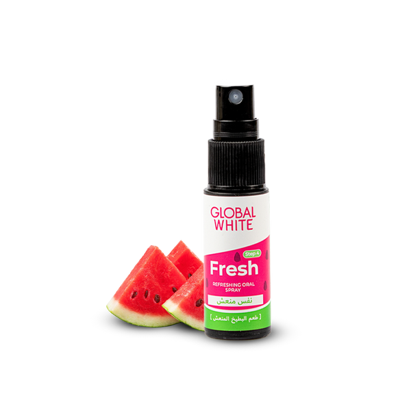 Global White Fresh Watermelon Taste Oral Breath Freshener Spray 15ml