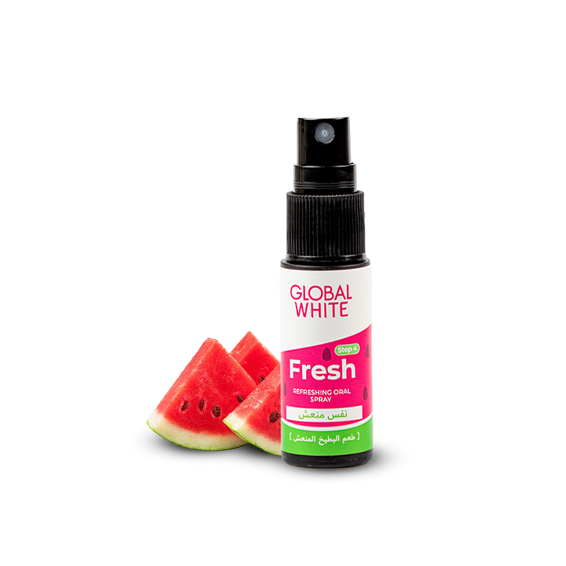 Global White Fresh Watermelon Taste Oral Breath Freshener Spray 15ml