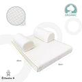 Moon Organic Cotton Baby Sleep Positioner, Breathable Memory Foam, White