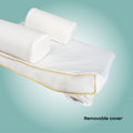 Moon Organic Cotton Baby Sleep Positioner, Breathable Memory Foam, White