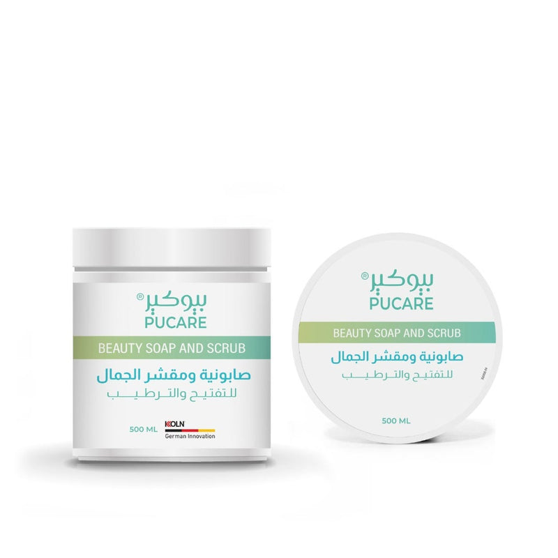 Pucare Beauty Soap and Scrub Exfoliating Body Cleanser with Pumice Stone 500ml