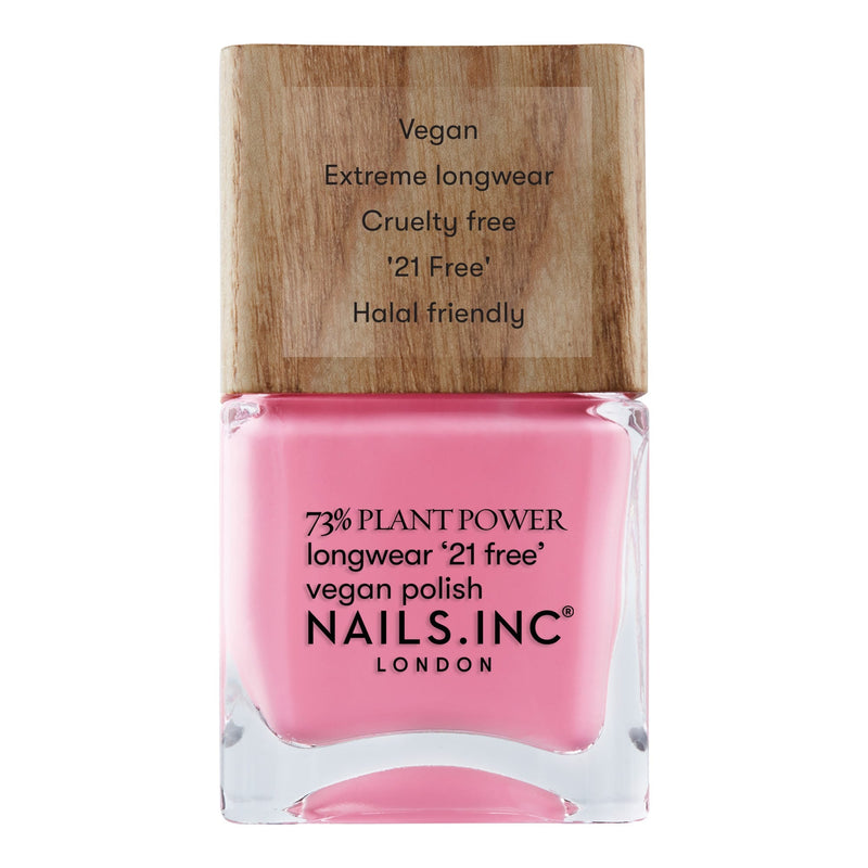 Nails.INC Plant Power Detox On Repeat Nail Polish, Barbie Pink, 10ml