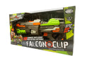 Hip Shot Falcon Clip Blaster Toy with 10 Darts, Automatic Shooting, 75-Foot Range