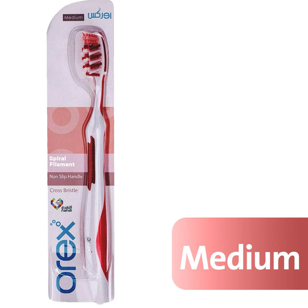 Orex Toothbrush Spiral Filaments Medium Bristles B0111M, 1 Pc