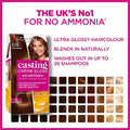 L'Oreal Paris Casting Creme Gloss Semi-Permanent Cream Hair Color Ammonia-Free Black Licorice 100