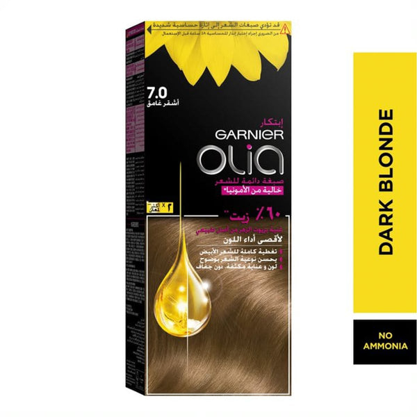 Garnier Olia Permanent Haircolor 7.0 Dark Blonde Ammonia-Free 60% Oils