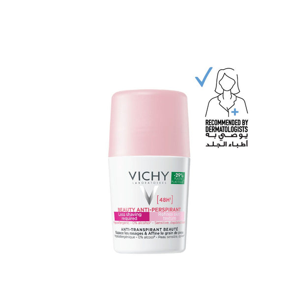 Vichy 48 Hours Beauty Antiperspirant Roll-On LHA Reflective Pearls 50ml