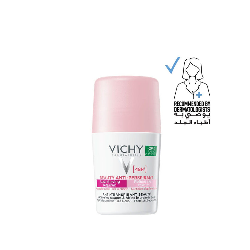 Vichy 48 Hours Beauty Antiperspirant Roll-On LHA Reflective Pearls 50ml
