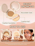 Sheglam Lock & Go Long-Lasting Cushion Foundation Soft-Matte Golden