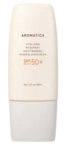 Aromatica Vitalizing Rosemary Moist Barrier Sunscreen Cream, Moisture-Lock System