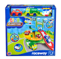 Teamsterz Tiny Raceway Playset with 3 Cars, Spiral Track, Speed Ramp, Parking Bays and Helipad