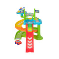 Teamsterz Tiny Raceway Playset with 3 Cars, Spiral Track, Speed Ramp, Parking Bays and Helipad
