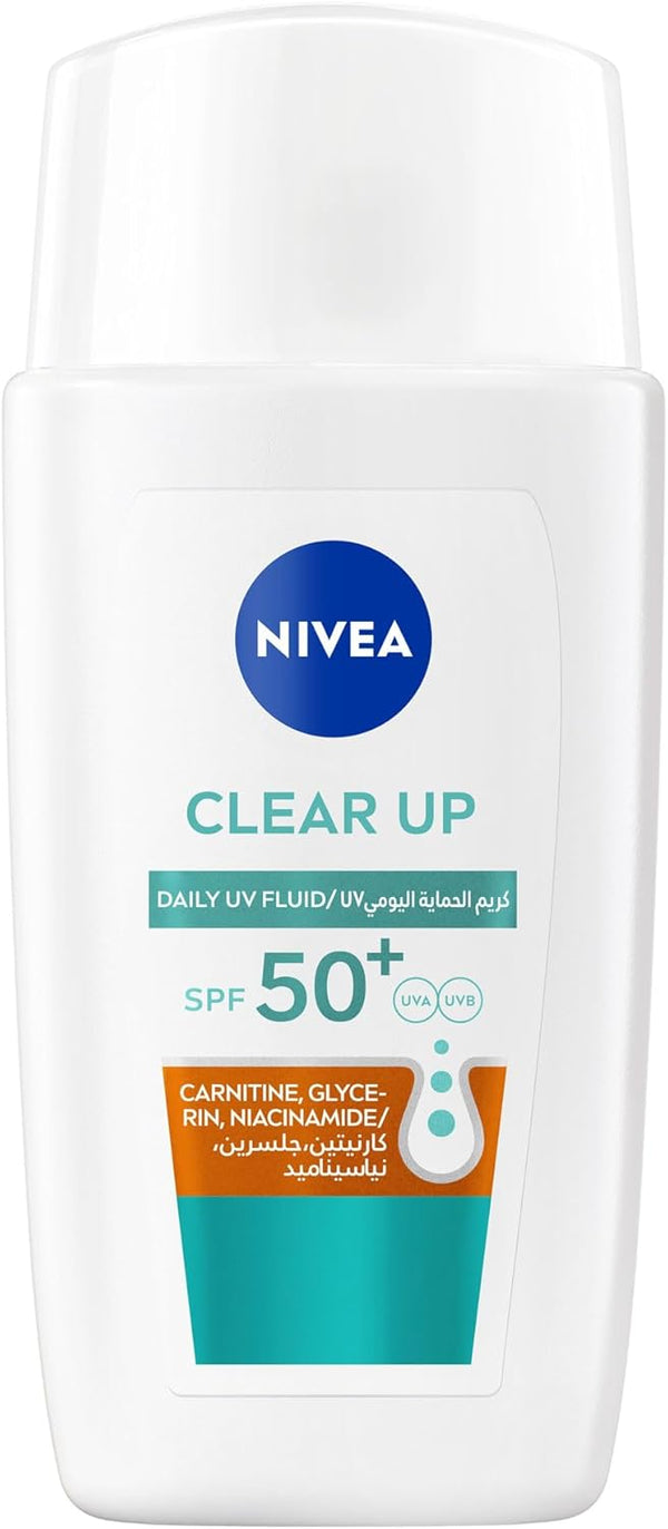 NIVEA Clear Up Daily UV Fluid SPF50+ Matte Sunscreen Niacinamide 40 ml