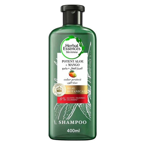Herbal Essences Potent Aloe+Mango Shampoo Sulfate-Free Color Protecting Mango Scent 6 x 400 ml