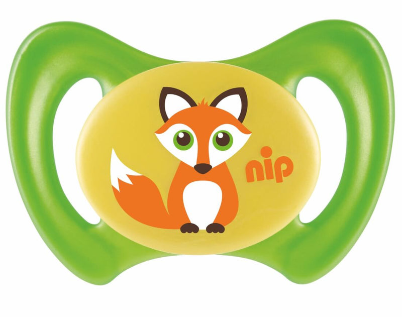 Nip Miss Denti Silicone Orthodontic Soother Green Fox