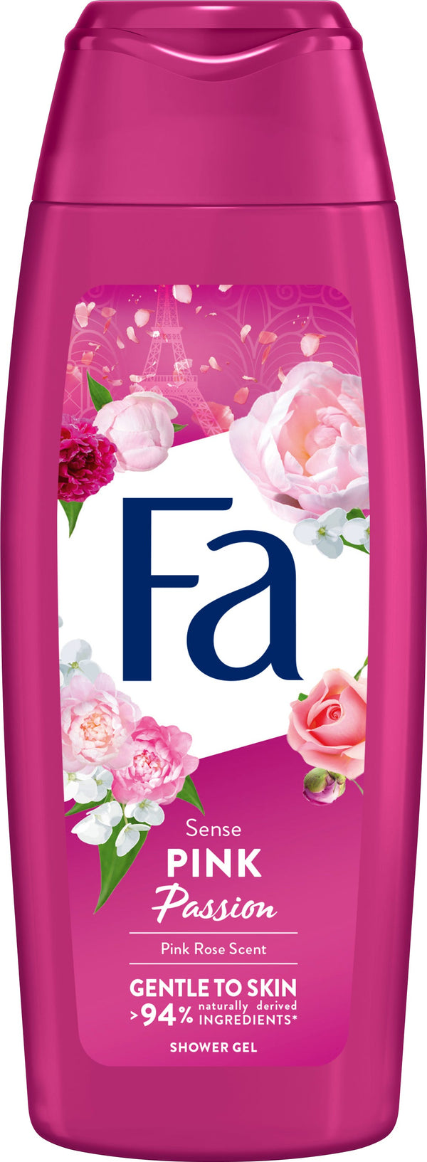 Fa Pink Passion Shower Gel with Pink Rose Scent, Vegan Formula, 250 ml