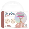 Schick Intuition Quattro Rose Gold Razor Refills, 4 Ultra-Smooth Blades