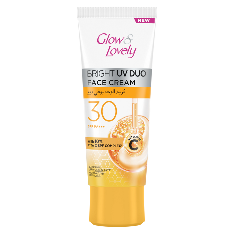 Glow & Lovely UV Duo Face Cream SPF 30 Vitamin C Niacinamide 100g