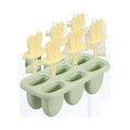 Inochi Kari Bunny Ice Cream Mold Set, 6 Compartments, Avocado Green, BPA-Free