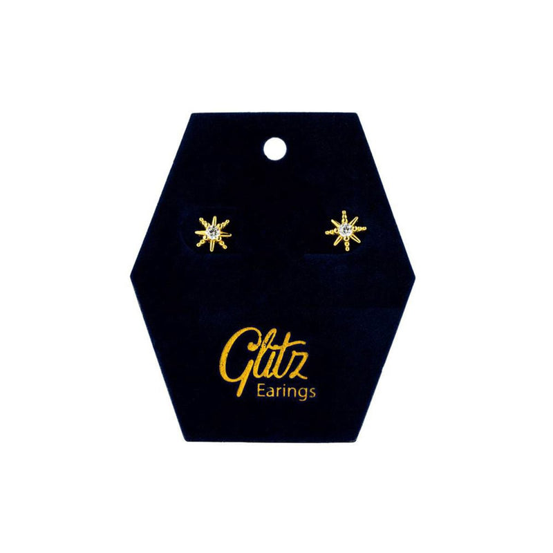 Glitz Star Crystal Gold-Finish Earrings