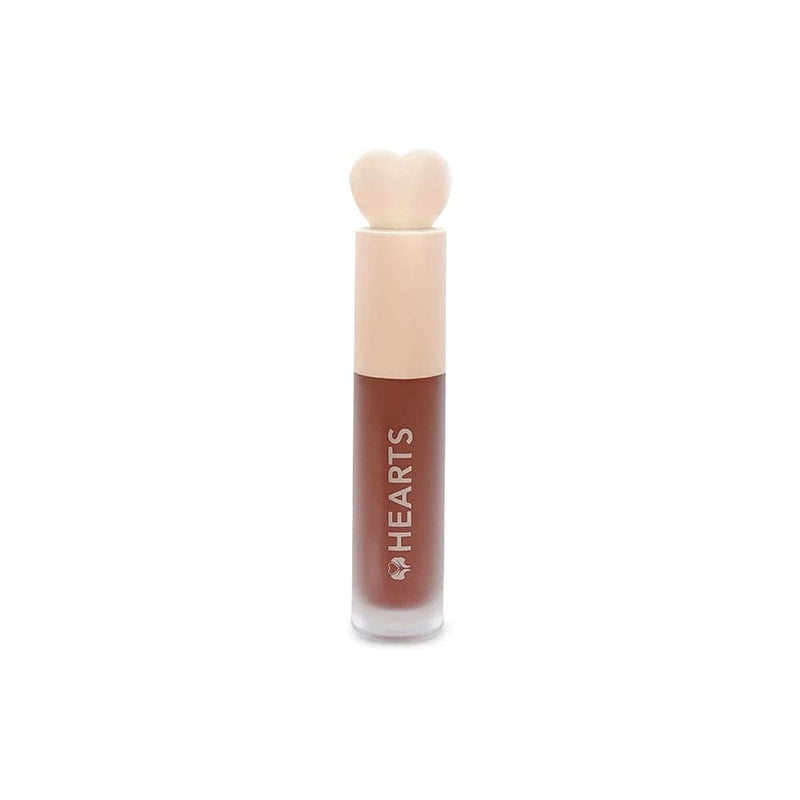 Hearts Matte Liquid Lipstick Apricot Brown 006 Velvety Finish