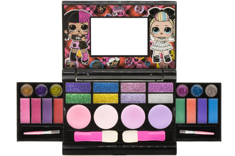 Townley Beauty L.O.L. Surprise All-in-One Kids Cosmetic Compact Set, Washable Water-Based Makeup, 14 Lip Glosses