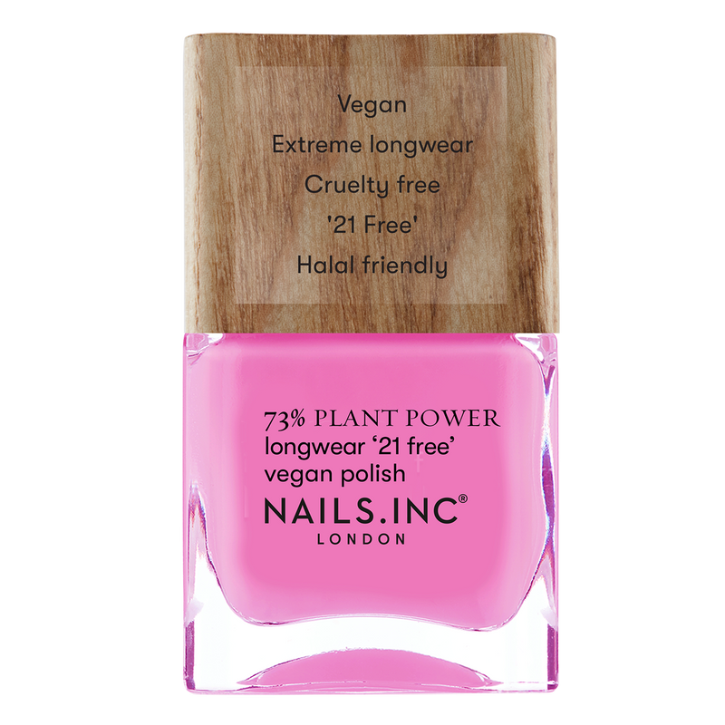 Nails.INC Plant Power Earth Loves You Candy Pink Vegan Nail Polish, 21-Free Formula