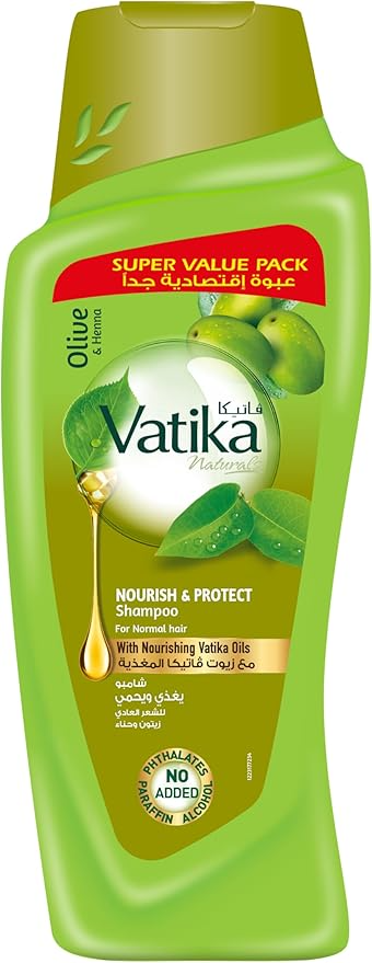 Vatika Nourish Protect Shampoo Olive & Henna Moisturizing Hair Care