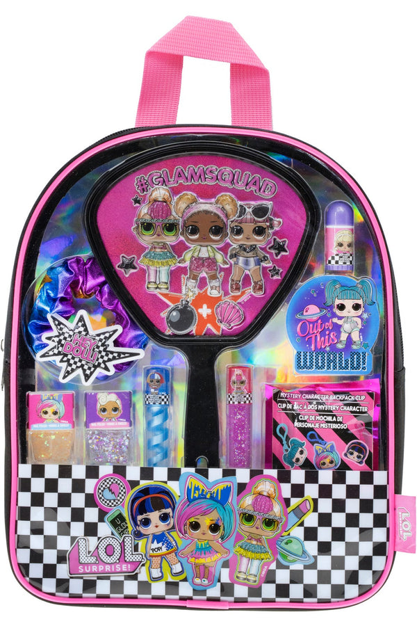 Townley Girl L.O.L. Surprise! Makeup Filled Backpack Set, Kids' Beauty Gift Kit, 10-Piece Set