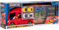 Teamsterz Metro City Truck Carry Case with 4 Die-Cast Cars, 12-Car Storage