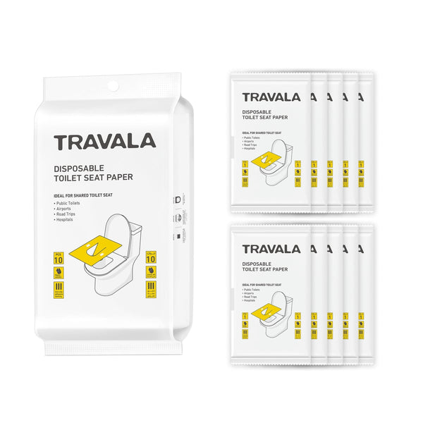 Travala Disposable Toilet Seat Covers, Paper, 10 Pieces