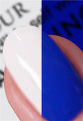 Nails.INC Mykonos Nail Polish Duo Set, Quick-Drying Longwear, White and Cobalt Blue with Evil Eye Stickers