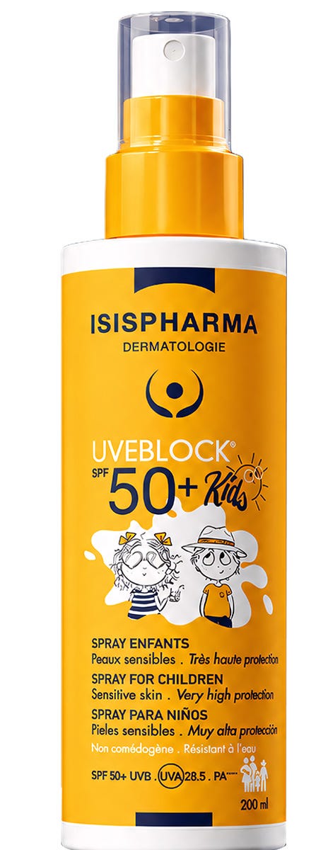 Isispharma Uveblock SPF50+ Kids Sunscreen Spray Sensitive Skin 200 ml