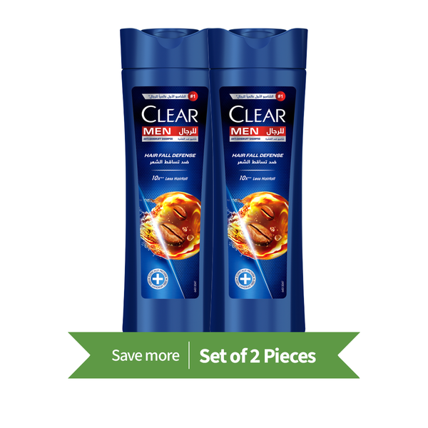 CLEAR Hair Fall Defence 2-in-1 Anti-Dandruff Shampoo Liquid Gel 400ml Twin Pack