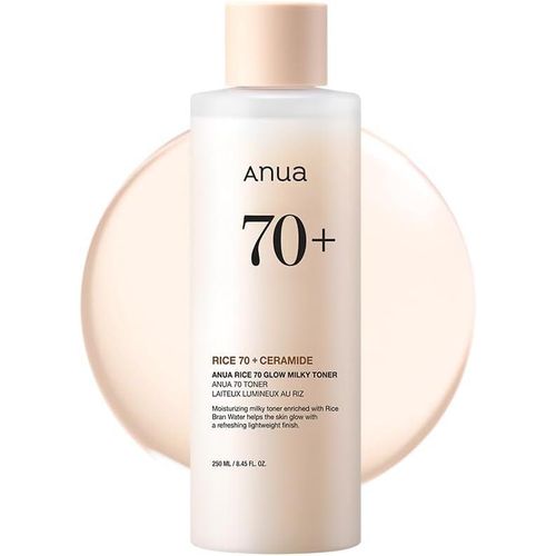 Anua Rice 70 Glow Milky Toner Hydrating Rice Extract Niacinamide Ceramides 250ml